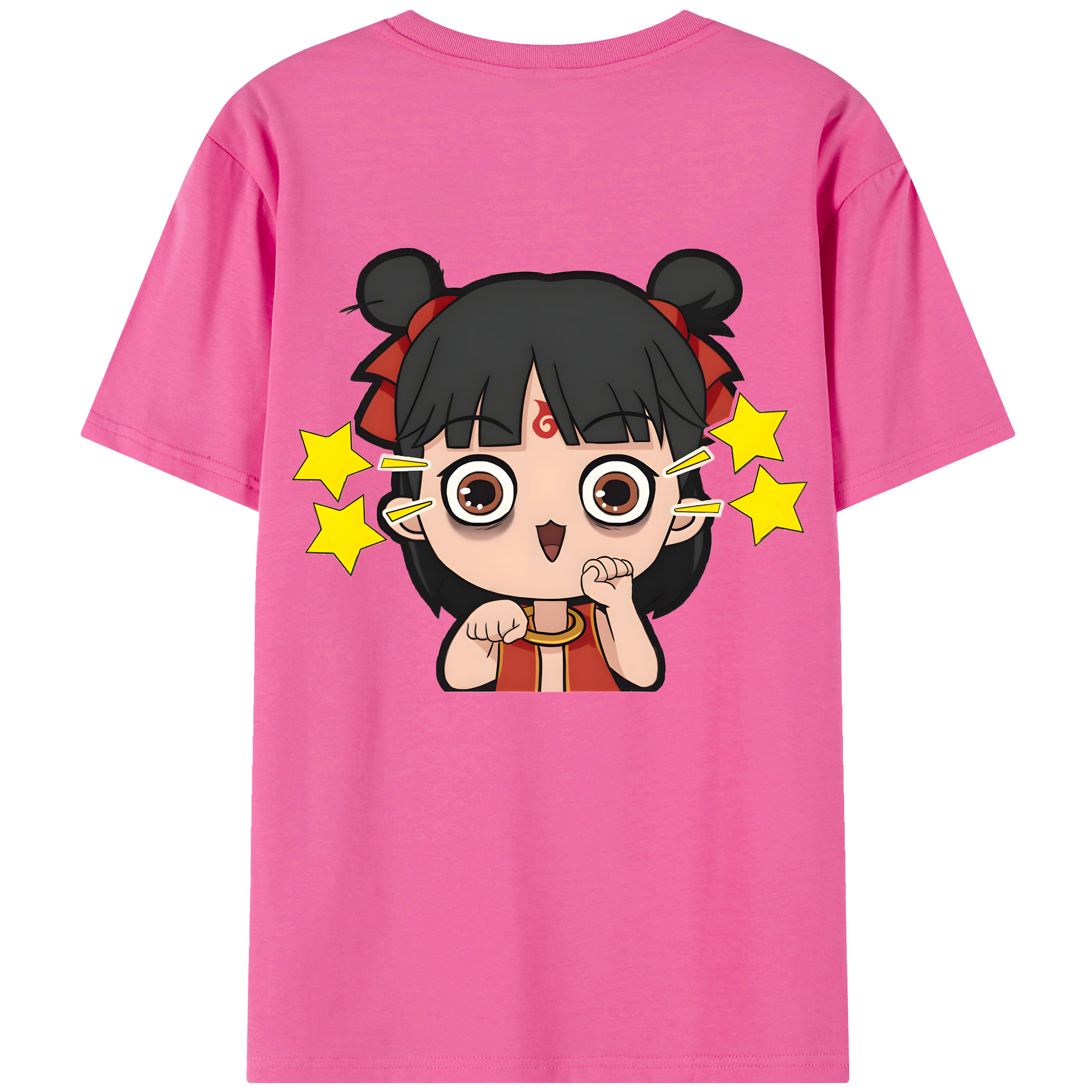 （画像用） Ne Zha 2 ナタ 魔童の大暴れ レディース半袖Tシャツ(バックプリント)